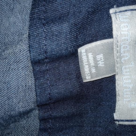 Woman Within A Line Denim Skirt Sz 16W EUC - Picture 5 of 5
